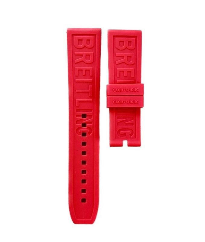 Breitling Silikon Kırmızı Saat Kordonu