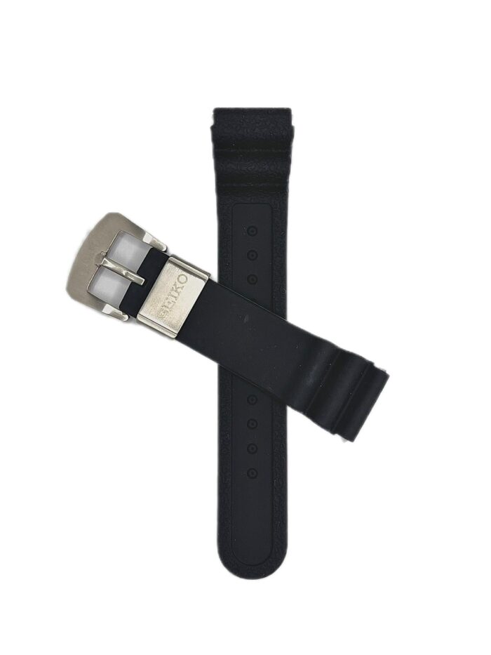 Seiko Silikon Siyah Saat Kordonu - Görsel 4